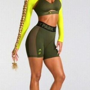 IVY park olive green cycling shorts